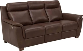 Goossens Excellent Relaxbank Vlore bruin, leer, 3-zits, stijlvol landelijk