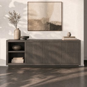 Modern Dressoir Bruin Eiken - 200x42x70cm.