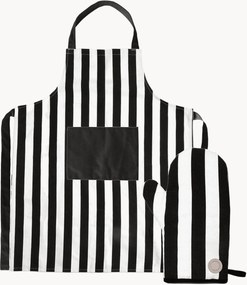 Katoenen keukenschort Aron met ovenwant