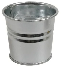 Bloempot, zink, naturel,Ø 7 cm