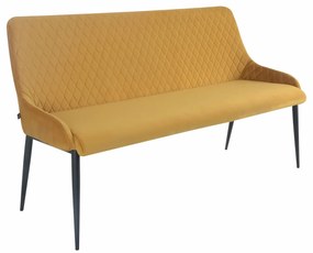 House of Rebels Eetkamerbank - Beau - 150 cm - Velvet - Okergeel - House of Rebels
