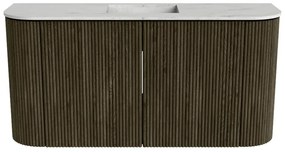 Mondiaz Joya DLux 85cm toiletmeubel ronding links/rechts shadow met wastafel faye midden 1 kraangat opalo