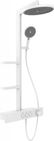 Mexen Plex opbouw douche set met regendouche en kraan, wit - 78103-20