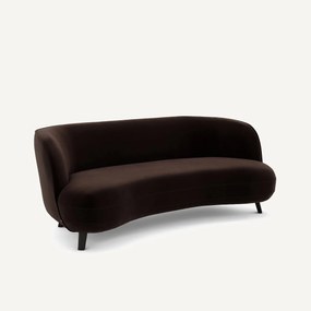3-zits fluwelen bank, Rosebury, ontwerp Emmanuel Gallina