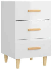 vidaXL Nachtkastje 40x40x66 cm bewerkt hout hoogglans wit