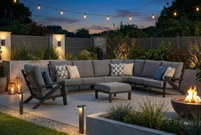 Hoek loungeset 7 personen Aluminium Grijs  Santika Furniture Santika Cinta