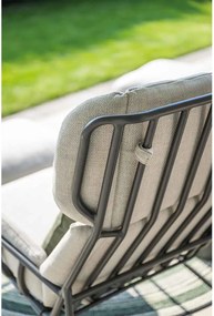 Garden Impressions Fresno loungestoelen donker grijs - Mati bijzettafel Ø50x48 cm