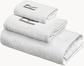 Katoenen handdoekenset Monogram van A tot Z, 3-delig