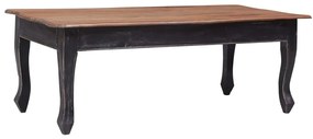 vidaXL Salontafel 120x60x45 cm massief mahoniehout zwart