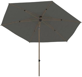 4 Seasons Azzurro parasol Ø300 cm antraciet solefin - houtlook frame