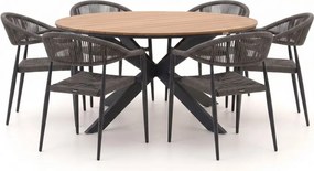 Diningset Manifesto  | 6 personen polywood | Tuinset stapelbaar | 7-delig | Kees Smit Tuinmeubelen