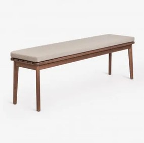 Tuinbank 160 Cm Van Acaciahout En Kaela-stof Donker Acaciabruin & Hazelnootbruin Doek - Sklum