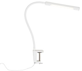 Klem bureaulamp wit incl. LED met touch dimmer - Lionard Modern Binnenverlichting Lamp
