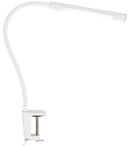Klem bureaulamp wit incl. LED met touch dimmer - Lionard