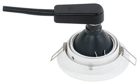 Ronde inbouwspot wit verstelbaar - Chuck 70