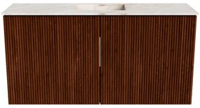 Mondiaz Joya DLux 80cm toiletmeubel ruby met wastafel faye midden 1 kraangat frappe