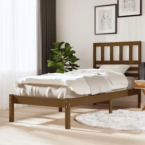 vidaXL Bedframe massief grenenhout honingbruin 90x200 cm