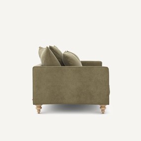 2-zits compacte bank in linnen fluweel, LAZARE