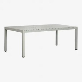 Rechthoekige aluminium tuintafel (210x100 cm) Marti Groen – khaki - Sklum