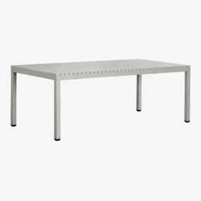 Rechthoekige Tuintafel 210x100 Cm In Aluminium Marti Groen – Khaki - Sklum