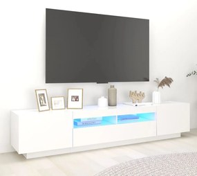 vidaXL Tv-meubel met LED-verlichting 200x35x40 cm wit