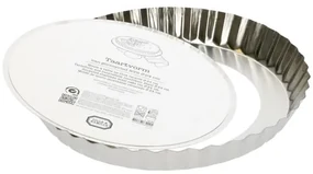 Taartvorm, gerecycled rvs, losse bodem,Ø 24 cm