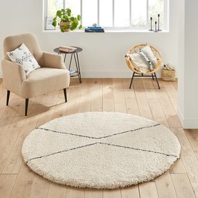 Rond vloerkleed in berber stijl, Luna