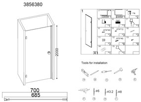 Best Design Erico douchedeur 70x200cm anti-kalk