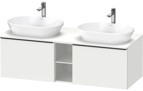 Duravit D-Neo wastafelonderkast 140x45.9x55cm 2 lades wit Mat de4950b1818