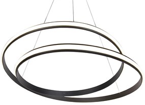 Moderne hanglamp zwart 74 cm incl. LED - Rowan