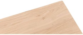 Goossens Bijzettafel Tangel, hout eiken onbewerkt, stijlvol landelijk, 43 x 65 x 32 cm