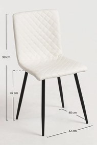 Set 4 Rom Kunstlederen Stoelen