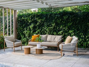 4 Seasons Outdoor Milos loungestoel amber Loungestoel   taupe weerbestendig