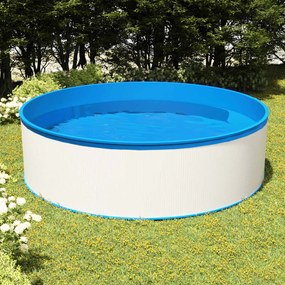 vidaXL Splasher pool met 4-tredige ladder 350x90 cm wit