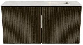 Mondiaz Joya DLux 80cm toiletmeubel shadow met wastafel faye rechts 1 kraangat ostra