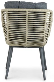 Tuinset 8 personen 300 cm Aluminium/wicker Grijs Coco Custa/Weave