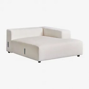 Módulaire Chaise Longue Module Rechts Voor Modulaire Bank Bruna Bouclé Blanco - Sklum