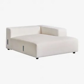 Rechter Chaise Longue Module Voor Modulaire Bank Bruna Bouclé Wit - Sklum