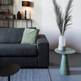 Zuiver Victoria Green Terrazzo Bijzettafel Rond - Groen - 41 X 41cm.