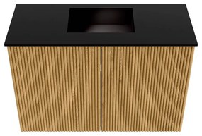 Mondiaz Joya 60cm toiletmeubel oak met wastafel faye midden zonder kraangat urban