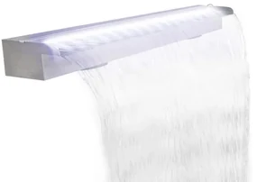 vidaXL Zwembadwaterval met LED's 110 cm roestvrij staal