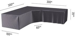 Platinum Aerocover loungesethoes 300x300 cm - L-vorm trapeze