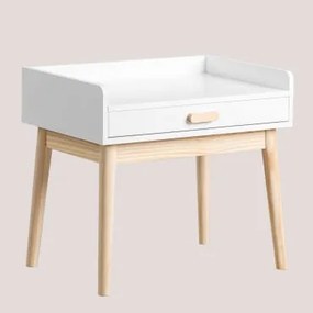 Tom Kids Bureau In Mdf En Grenenhout Wit - Sklum