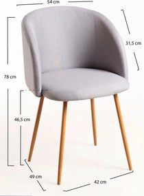 Set 2 Velt Stoffen Stoelen