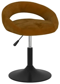 vidaXL Eetkamerstoelen draaibaar 4 st fluweel bruin
