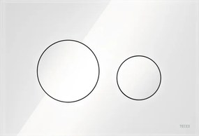 TECE Loop drukplaat glas wit toetsen wit