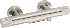 Ben Engraved Cross badkraan met watervaluitloop thermostatisch geborsteld nikkel