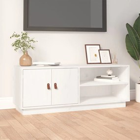 vidaXL Tv-meubel 105x34x40 cm massief grenenhout wit