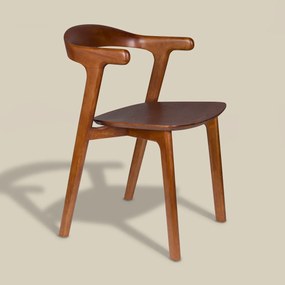 Zuiver Northwood Walnut Walnoot Eetkamerstoel Minimalistisch