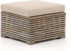 + 15% kassakorting | Voetenbank tuin | ROUGH-C | Teakhout | Taupe/Bruin | 60x60cm | Kees Smit Tuinmeubelen